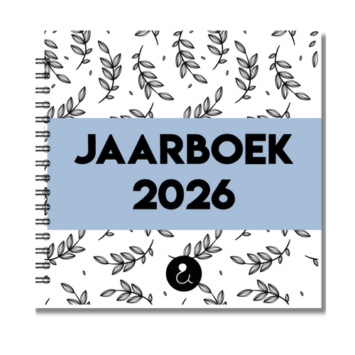 Jaarboek 2026 | Invulboek 2026 | Fotoboek Jaarboek | Botanical Blauw