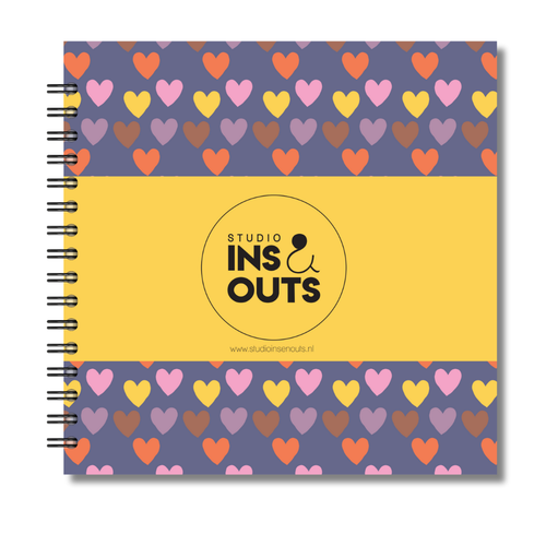 Jaarboek 2026 | Invulboek 2026 | Fotoboek Jaarboek | Hartjes Blauw Geel Roze