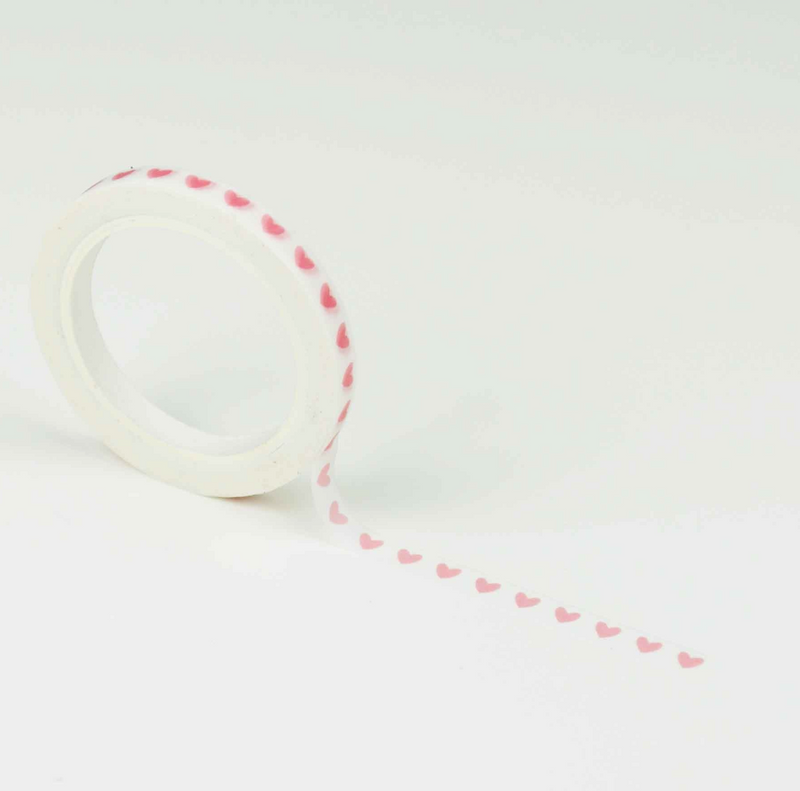 Washi Tape | Mini rosa Herzen